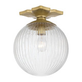 Orly 1 Light Semi Flush Mount 12 Inch Tall and 10 Inch Wide by Crystorama - ORY-1003