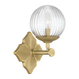 Orly 1 Light Wall Sconce 12 Inch Tall and 7.5 Inch Wide by Crystorama - ORY-1001