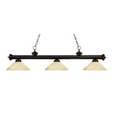 Riviera 3 Light Island/Billiard 16 Inches Wide by 15 Inches High by Z-Lite - 200-3BRZ