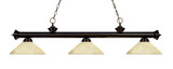 Riviera 3 Light Island/Billiard 16 Inches Wide by 15 Inches High by Z-Lite - 200-3BRZ