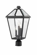 Talbot 3 Light Small Outdoor Post Mount 20 Inch Tall by Z-Lite - 579PHBR