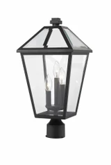 Talbot 3 Light Small Outdoor Post Mount 20 Inch Tall by Z-Lite - 579PHBR