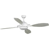 Rudder Wide Ceiling Fan 1 Light Remote Damp Rated 56 Inch wide by Progress - P250040
