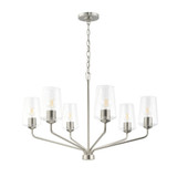 Celino 6 Light Chandelier 21 Inch Tall and 32 Inch Wide by Progress - P400443