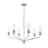 Celino 6 Light Chandelier 21 Inch Tall and 32 Inch Wide by Progress - P400443