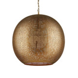 Buckram 1 Light Orb Pendant 24 Inch Tall and 24 Inch Wide by Currey Company - 9000-1363