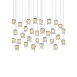 Polpo 30 Light Linear Multi Drop Pendant 54 Inch Wide by Currey Company - 9000-1400