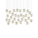 Polpo 30 Light Linear Multi Drop Pendant 54 Inch Wide by Currey Company - 9000-1400