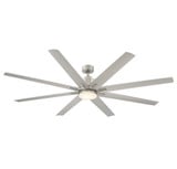 Bluffton 8 Blade Ceiling Fan with Light Kit 72 Inches Wide by BSH - 2583-BEL-1277978