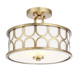 2 Light 13 Inch Wide Bohemian Semi Flush Mount by BSH - 2583-BEL-1107247