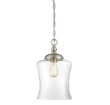 1 Light Mid Century Modern Small Pendant 16.5 Inch Tall by BSH - 2583-BEL-1107253