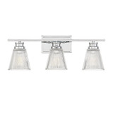 3 Light Cone Glass Mid Century Modern Vanity Light 24 Inch Wide by BSH - 2583-BEL-1107362