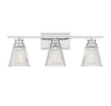 3 Light Cone Glass Mid Century Modern Vanity Light 24 Inch Wide by BSH - 2583-BEL-1107362