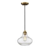 1 Light Mid Century Modern Small Pendant 10 Inch Tall by BSH - 2583-BEL-1107311