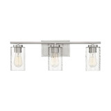3 Light Cylinder Glass Mid Century Vanity Light 24 Inch Wide by BSH - 2583-BEL-1107368