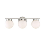 3 Light Globe Glass Mid Century Vanity Light 24 Inch Wide by BSH - 2583-BEL-1107291
