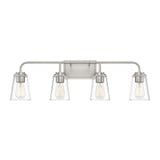 4 Light Cone Down Mid Century Modern Vanity Light 32 Inch Wide by BSH - 2583-BEL-1107372