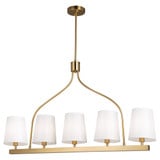 Newark Crest 5 Light Oversized Linear Island Pendant by BSH - 135-BEL-1107667