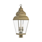 Exeter 3 Light Outdoor Post Top Lantern 10 x 28.25 Inches by Livex  - 2594