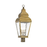 Exeter 3 Light Outdoor Post Top Lantern 10 x 29.5 Inches by Livex  - 2606
