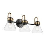 Farum 3 Light Bath Vanity 9.5 Inch Tall and 26 Inch Wide by Kichler - 55155CLR