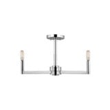 Fullton 3 Light Semi Flush Mount 20 Inch Wide by Visual Comfort Studio - 7764203C