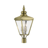 Adams 3 Light Large Outdoor Post Top Lantern 26.75 x 10.63 Inches by Livex  - 27375