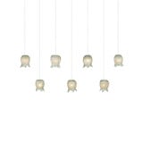 Polpo 7 Light Linear Multi Drop Pendant 57 Inch Wide by Currey Company - 9000-1402