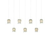 Polpo 7 Light Linear Multi Drop Pendant 57 Inch Wide by Currey Company - 9000-1402