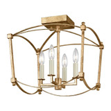 Sean Lavin 4 Light 14.38 Inch Semi Flush Mount by Visual Comfort Studio - SF350