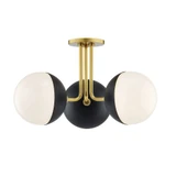 Renee 3 Light 19.75 Inch Wide Semi Flush Mount by Mitzi - H344603