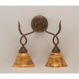 Leaf 2 Light Wall Sconce by Toltec - 110-75-145-16