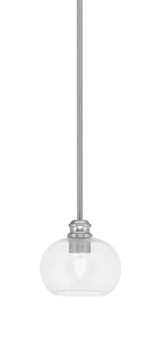 Edge 1 Light Small Stem Hung Pendant 6.5 Inch Wide by Toltec - 1151-7-6.5