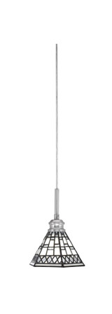 Edge 1 Light Small Cord Pendant 9.25 Inch Tall by Toltec - 1152-7-9.25