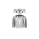 Edge 1 Light 6 Inch Wide Textured Glass Semi Flush Mount by Toltec - 1160-6-7.75-2