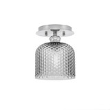 Edge 1 Light 6 Inch Wide Textured Glass Semi Flush Mount by Toltec - 1160-6-7.75-2