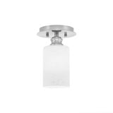 Edge 1 Light 8.5 Inch Length Steel Semi Flush Mount by Toltec - 1160-BN-4069