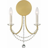 Delilah 2 Light Candle Style Wall Sconce by Crystorama - DEL-90802