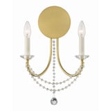 Delilah 2 Light Candle Style Wall Sconce by Crystorama - DEL-90802