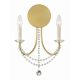 Delilah 2 Light Candle Style Wall Sconce by Crystorama - DEL-90802
