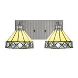 Edge 2 Light Vanity Light 6.75 Inch Tall by Toltec - 1162-BN-9405