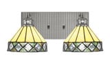 Edge 2 Light Vanity Light 6.75 Inch Tall by Toltec - 1162-BN-9405