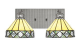 Edge 2 Light Vanity Light 6.75 Inch Tall by Toltec - 1162-BN-9405