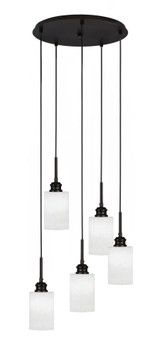 Edge 5 Light Large Cord Hung Cluster Pendant 19.75 Inch Wide by Toltec - 1175-ES-310