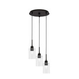Edge 3 Light Medium Cord Hung Cluster Pendant 14.75 Inch Wide by Toltec - 1173-ES-300