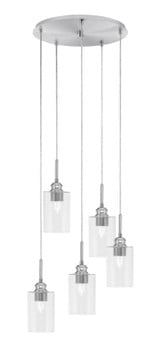 Edge 5 Light Large Pendant 19.75 Inch Wide by Toltec - 1175-1975-1175-