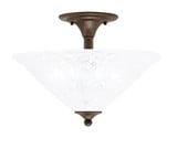 Any 2 Light 16 Inch Wide Semi Flush Mount by Toltec - 121-161275