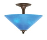 Any 2 Light 16 Inch Wide Steel Semi Flush Mount by Toltec - 121-BC-415