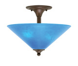 Any 2 Light 16 Inch Wide Steel Semi Flush Mount by Toltec - 121-BC-415