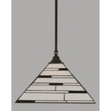 Any 1 Light Steel Medium Pendant 12 Inch Tall by Toltec - 13-14-12-